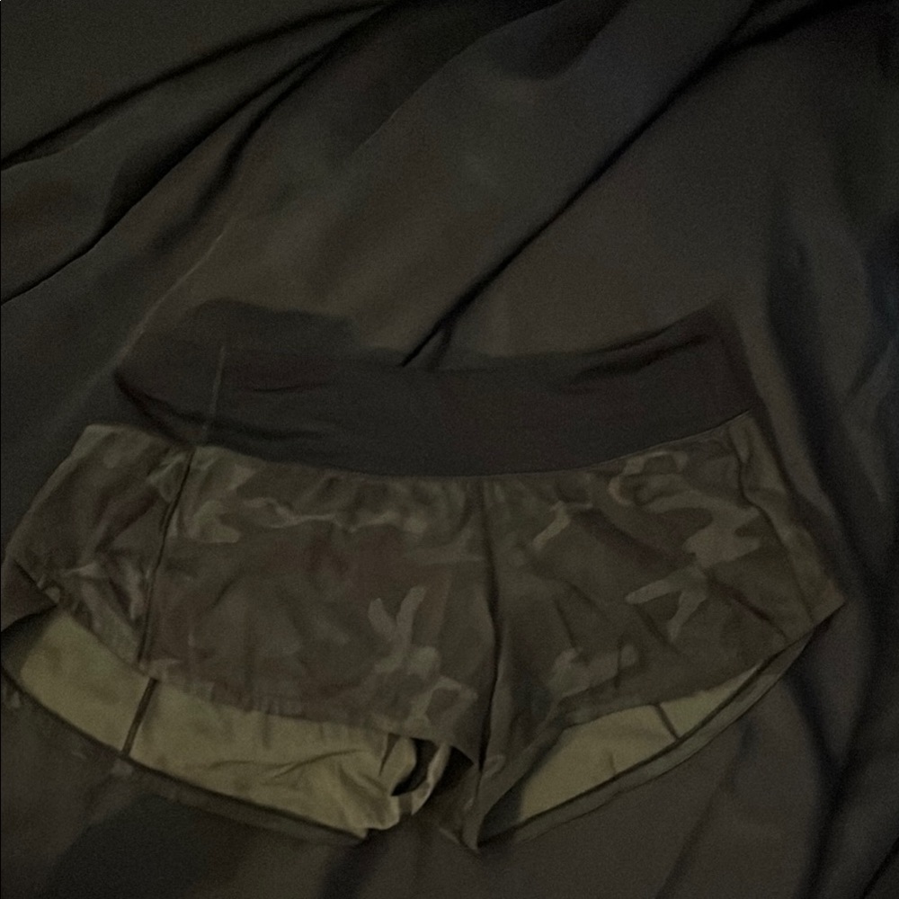lululemon athletica Black Camo Women Shorts